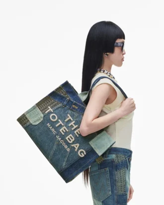 デコンストラクテッドデニム ラージTote Bag