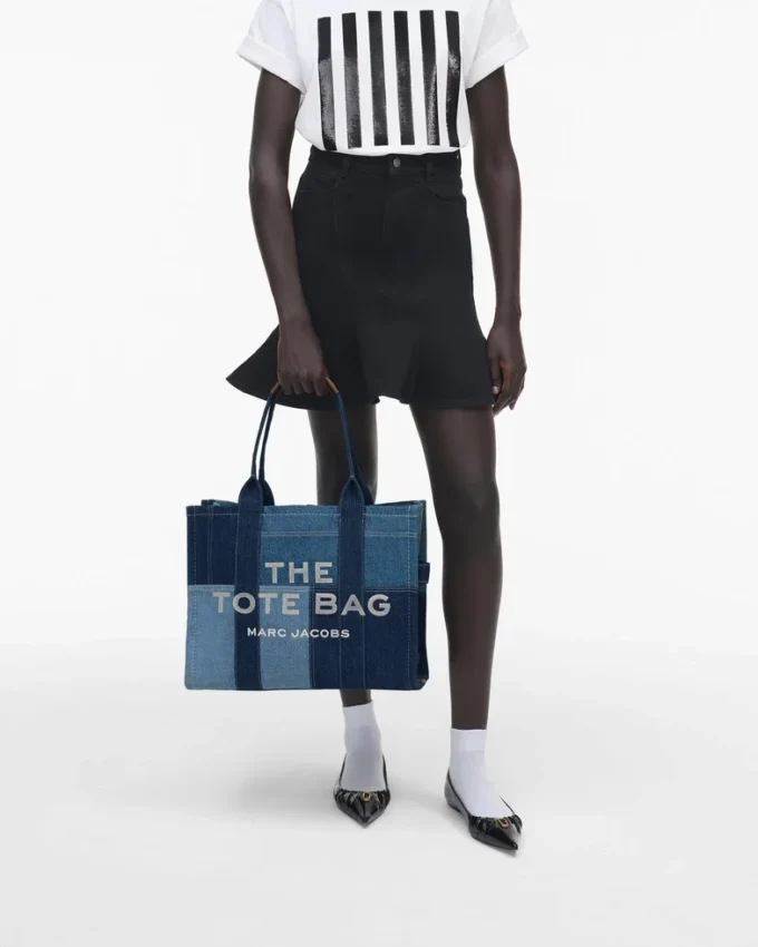デニム ラージ Tote Bag
